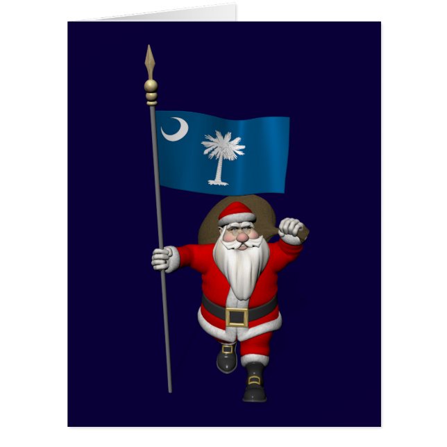 Santa Claus With Ensign Of South Carolina (Front)
