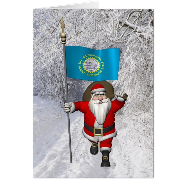 Santa Claus With Ensign Of South Dakota (Front)
