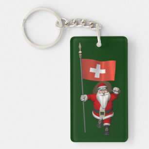 Santa Claus With Ensign Of Switzerland