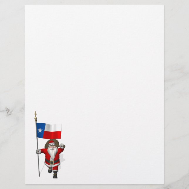 Santa Claus With Ensign Of Texas (Front)