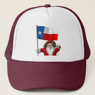 Santa Claus With Ensign Of Texas Trucker Hat