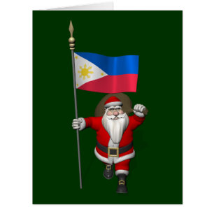 Santa Claus With Ensign Of The Philippines