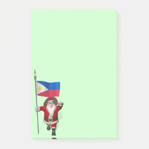 Santa Claus With Ensign Of The Philippines Post-it Notes
