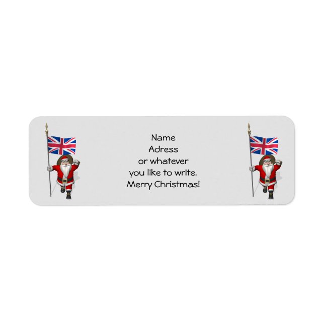Santa Claus With Ensign Of The UK (Front)