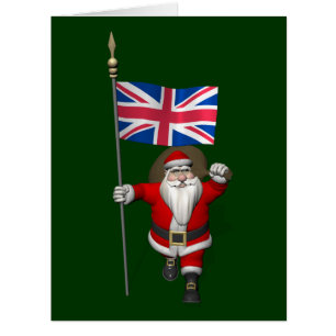Santa Claus With Ensign Of The UK