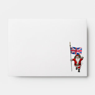 Santa Claus With Ensign Of The UK Envelopes