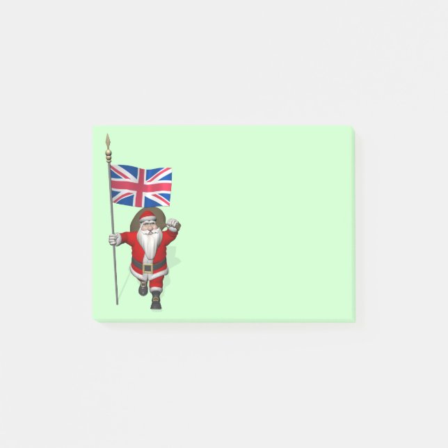 Santa Claus With Ensign Of The UK Post-it Notes (Front)