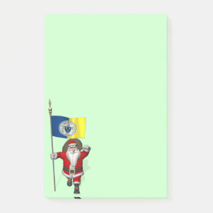Santa Claus With Ensign Of Trenton NJ Post-it Notes