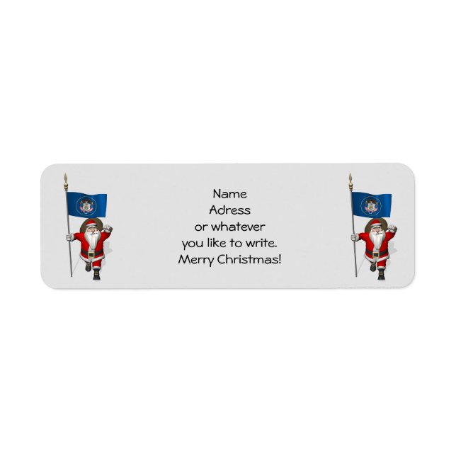Santa Claus With Ensign Of Utah (Front)