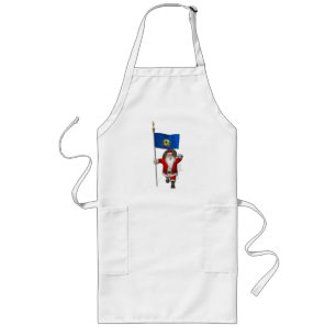 Santa Claus With Ensign Of Vermont Long Apron