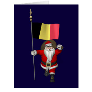 Santa Claus With Flag Of Belgium