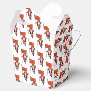 Santa Claus With Flag Of China Favor Box