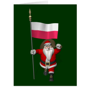 Santa Claus With Flag Of Poland