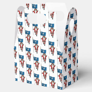 Santa Claus With Flag Of South Carolina Favor Box