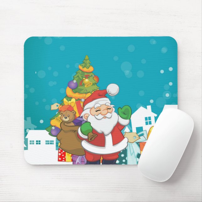 Santa Claus with gifts Mouse Pad (With Mouse)