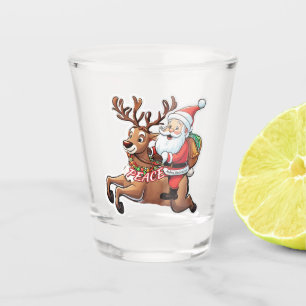 Santa Claus with Gifts of Peace Shot Glass