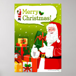 Santa Claus with gifts Poster