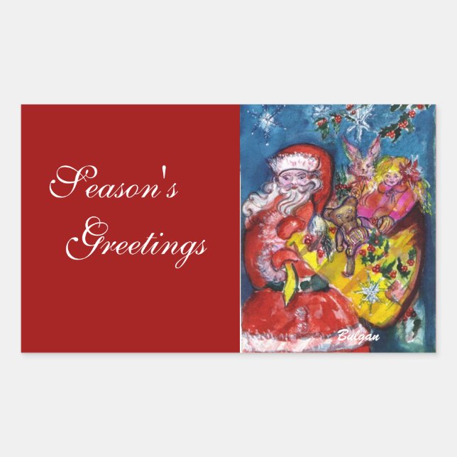 SANTA CLAUS WITH GIFTS STICKER (Front)