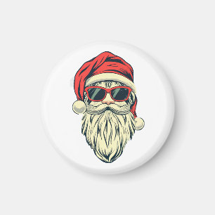 santa claus with glasses magnet