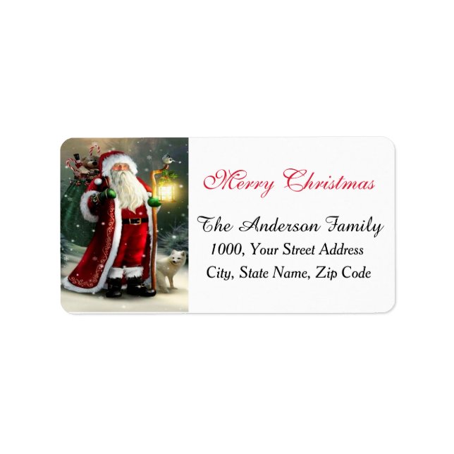 Santa Claus With Lantern  Label (Front)