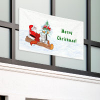 Santa Claus with Rabbit Fox and Squirrel