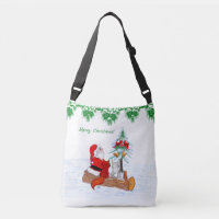 Santa Claus with Rabbit Fox and Squirrel