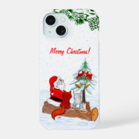 Santa Claus with Rabbit Fox and Squirrel