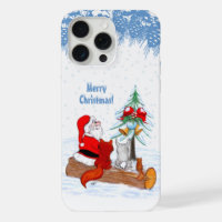 Santa Claus with Rabbit Fox and Squirrel