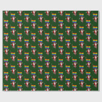 Santa Claus With Rainbow Flag