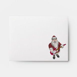 Santa Claus With Red Electric Guitar Envelopes