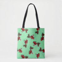 Santa Claus with sly on green
