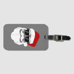 Santa Claus with Sunglasses Funny Christmas Design Luggage Tag