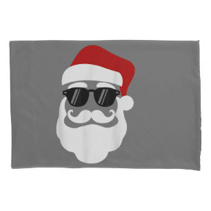 Santa Claus with Sunglasses Funny Christmas Design Pillowcase
