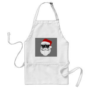 Santa Claus with Sunglasses Funny Christmas Design Standard Apron