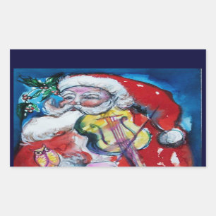 SANTA CLAUS WITH VIOLIN STICKER