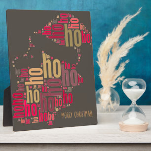 Santa Claus wordcloud Ho Ho Ho Plaque