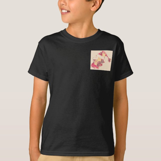 Santa Claus wordcloud Ho Ho Ho T-Shirt (Front)