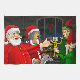 Santa Claus Workshop Kitchen Towel