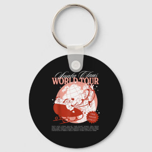 Santa Claus World Tour Christmas Xmas Holiday Paja Keychain