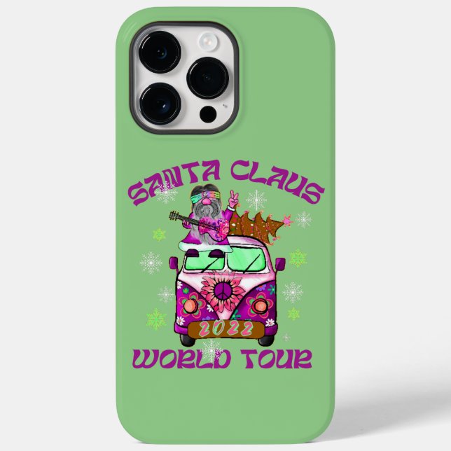 SANTA CLAUS WORLD TOUR funny 70's style            Case-Mate iPhone Case (Back)