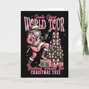 Santa Claus World Tour Rocking Around The Christma Card