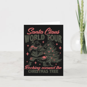 Santa Claus World Tour Rocking Around The Christma Card
