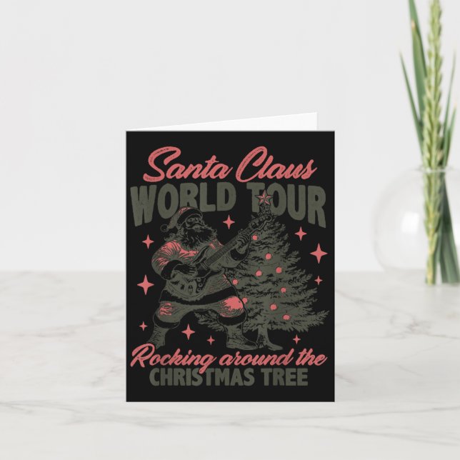 Santa Claus World Tour Rocking Around The Christma Card (Front)