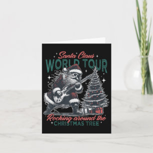Santa Claus World Tour Rocking Around The Christma Card