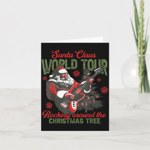 Santa Claus World Tour Rocking Around The Christma Card