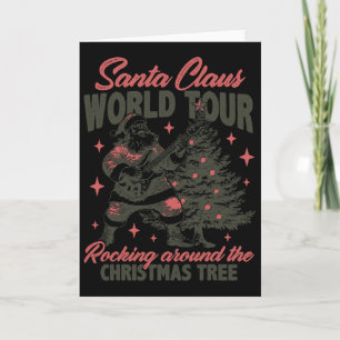 Santa Claus World Tour Rocking Around The Christma Card