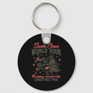 Santa Claus World Tour Rocking Around The Christma Keychain