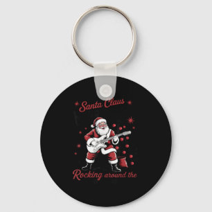 Santa Claus World Tour Rocking Around The Christma Keychain