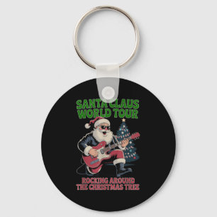 Santa Claus World Tour Rocking Around The Christma Keychain