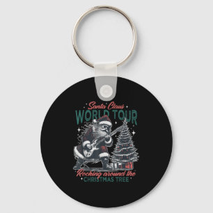 Santa Claus World Tour Rocking Around The Christma Keychain